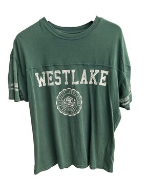 🌴 NEW Arizona Westlake Oversized Graphic Tee Green XS Varsity Jersey T-Shirt